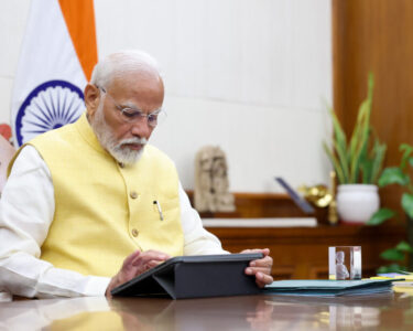 PM Modi in pmo the democratic hindu
