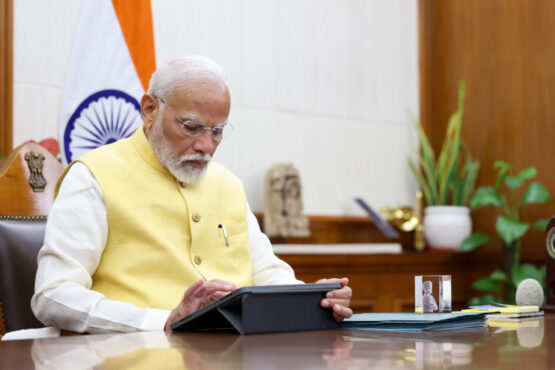 PM Modi in pmo the democratic hindu