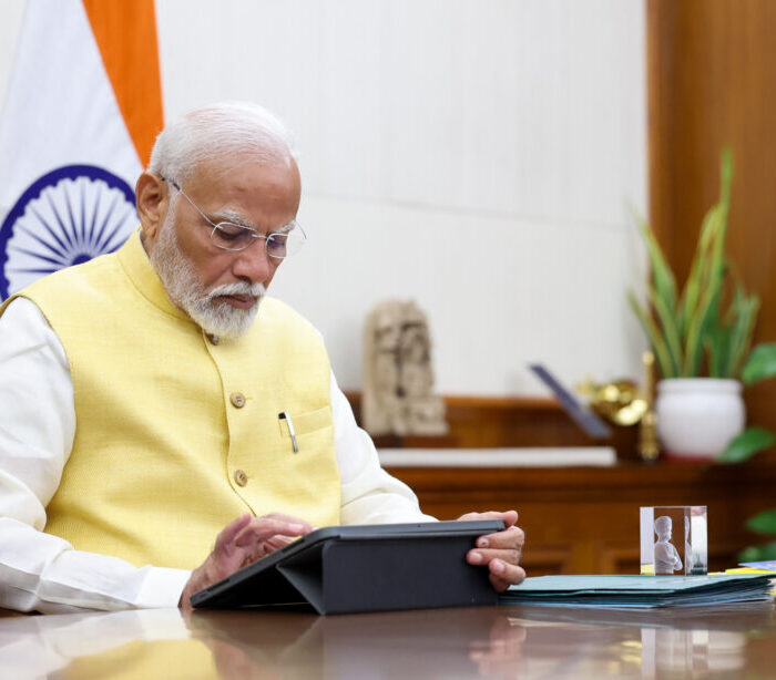 PM Modi in pmo the democratic hindu