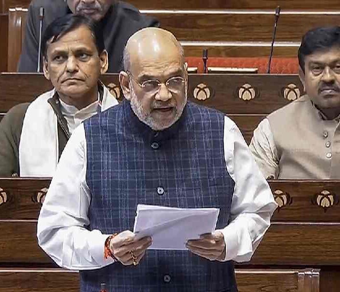 amit shah in parliament the democratic hindu
