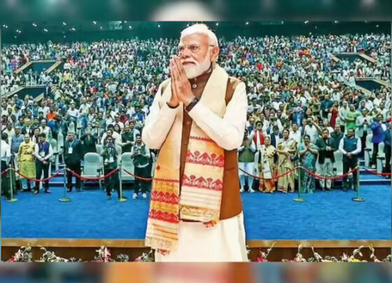 file photo of pm narendra modi during the inauguration of various development projects in guwahati