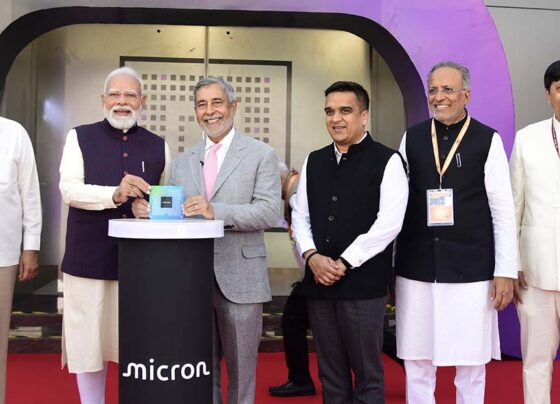 prime minister shri narendra modi inaugurates micron semiconductor facility in sanand