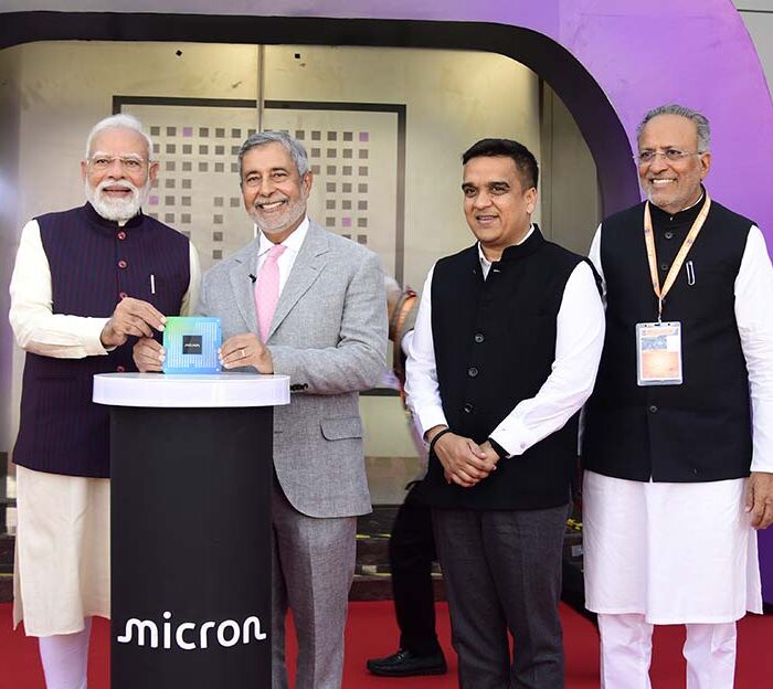 prime minister shri narendra modi inaugurates micron semiconductor facility in sanand