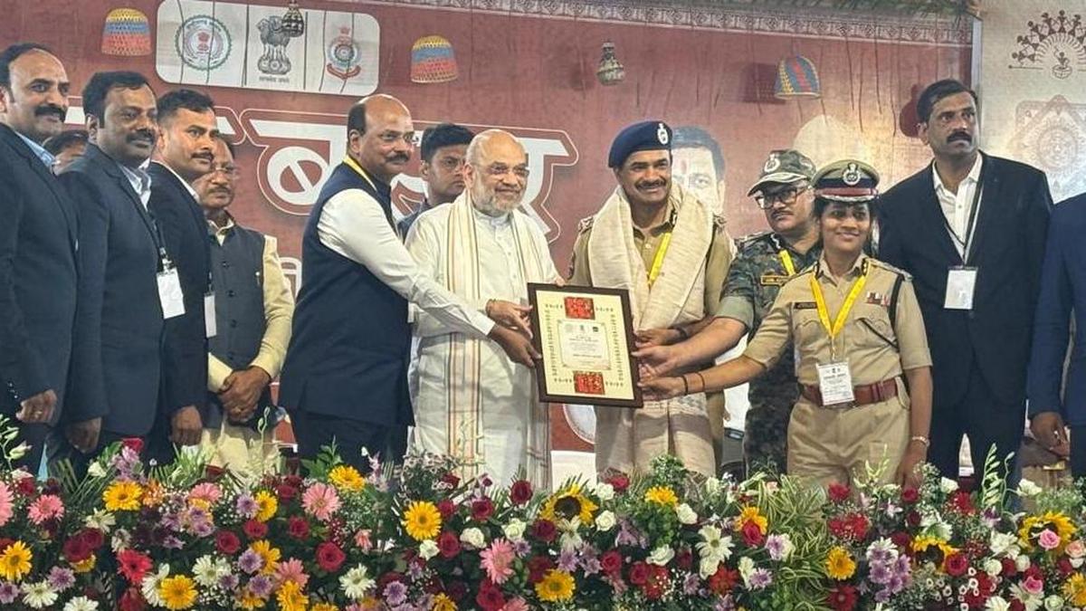 Amit Shah honours Telangana police officers for key role in ending Naxal influence