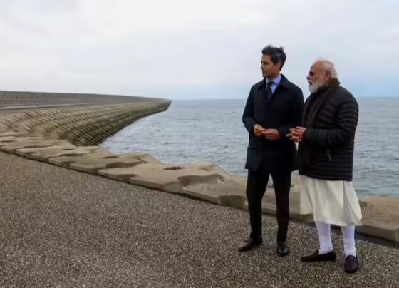 pm modi accompanied by dutch pm rob jette to visit iconic afsluitdijk dam
