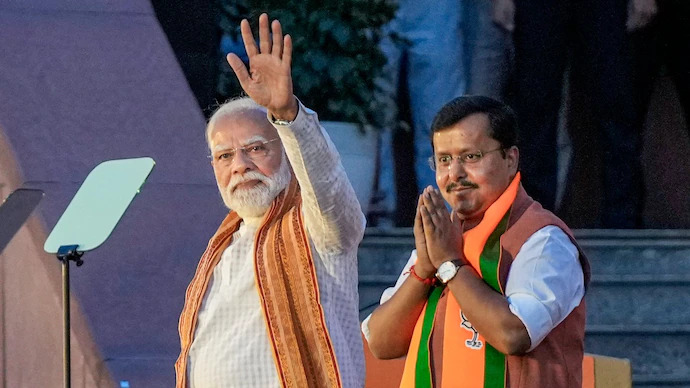 pm modi and nitin nabin