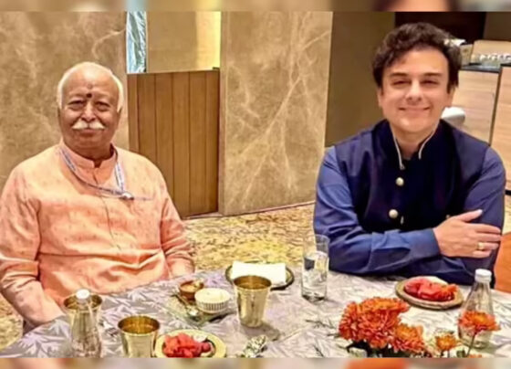 rss chief mohan bhagwat with adnan sami
