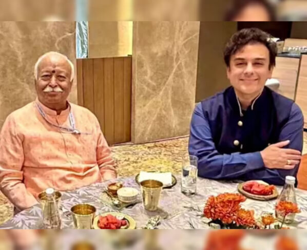 rss chief mohan bhagwat with adnan sami