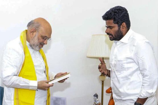 annamalai with amit shah