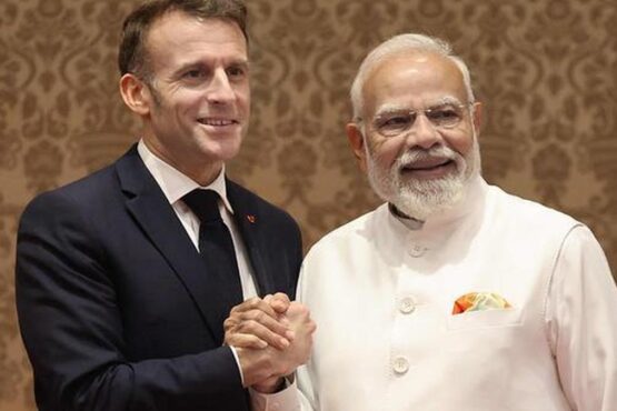 modi with emmanuel macron