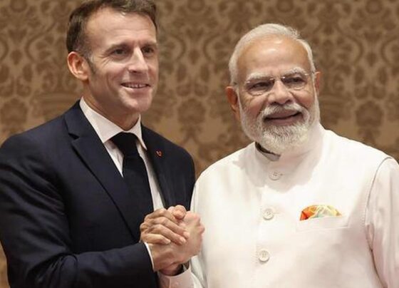 modi with emmanuel macron