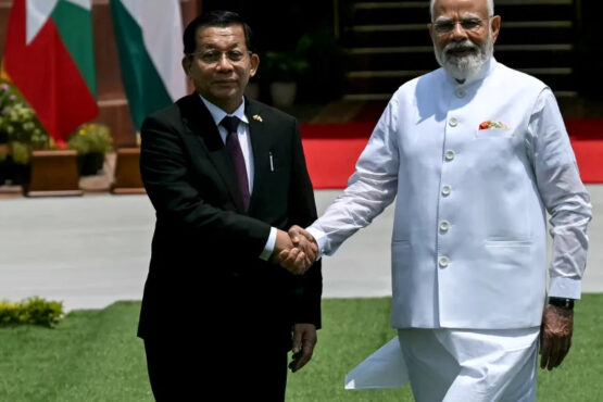 modi with myamar leader