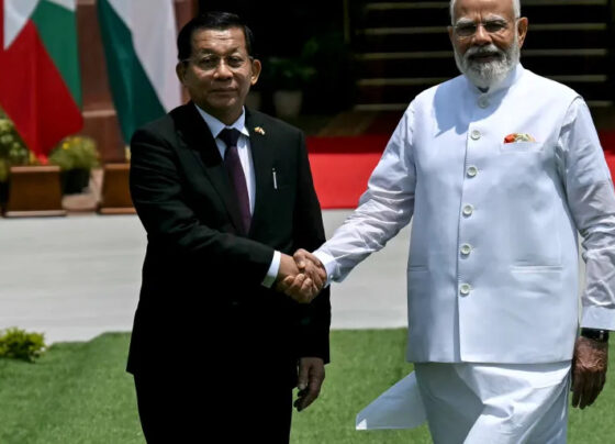 modi with myamar leader