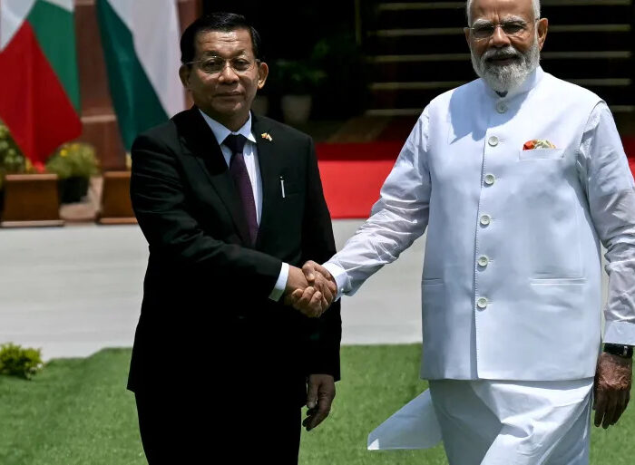 modi with myamar leader