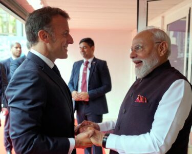 pm modi with france president