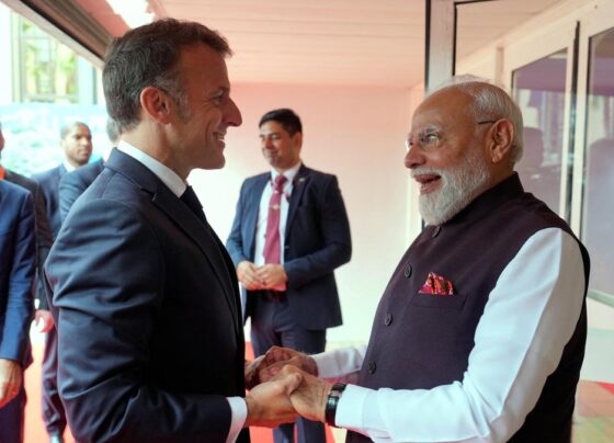 pm modi with france president