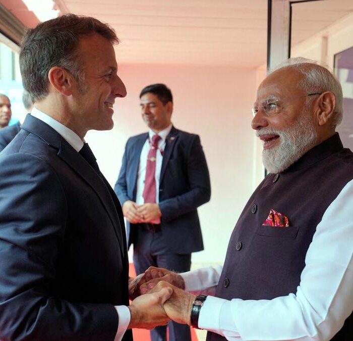pm modi with france president