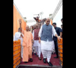 Defence minister Rajnath Singh and UP chief minister yogi adityanath
