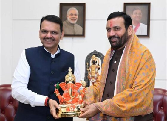 nayab singh saini with devendra fadnavis