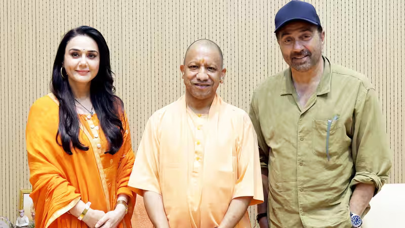 Sunny Deol, Preity Zinta Meet CM Yogi Adityanath in Lucknow Ahead of ‘Batwara 1947’ Release