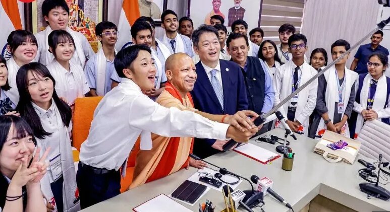 Yogi Adityanath and Japanese schoolchildren share an unexpected cultural connection