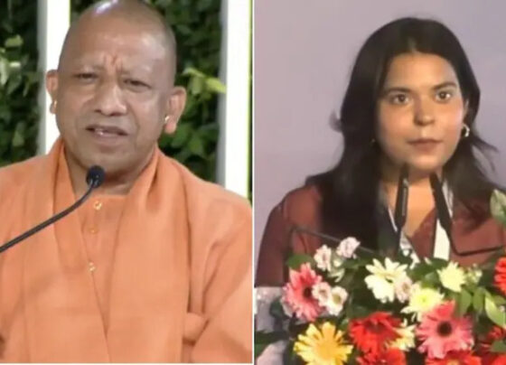yogi adityanath spots nervous speaker